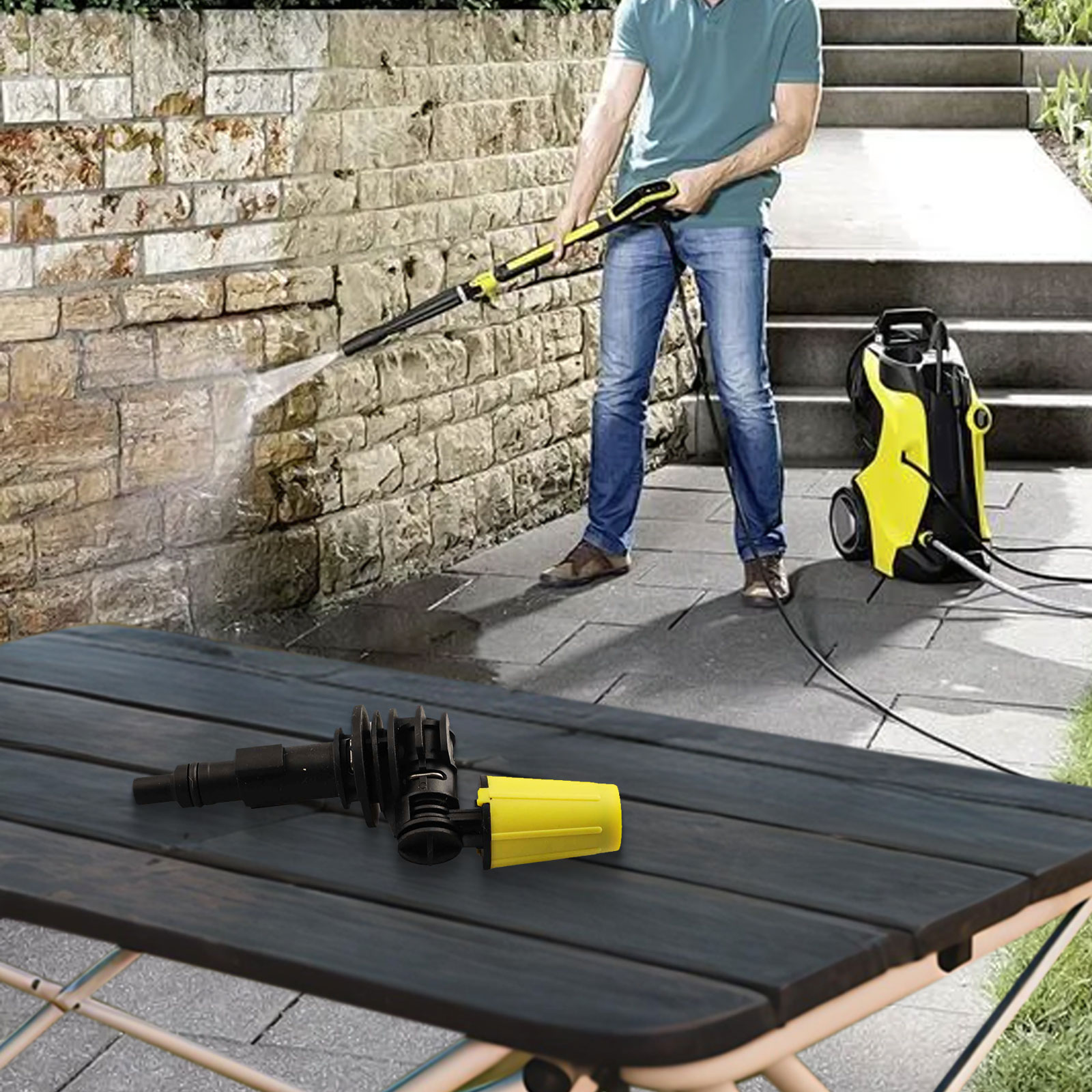 Outdoor Power Washer - หัวฉีดล้างทำความสะอาดแบบหมุน 1 ชิ้น 2 ชิ้น สำหรับทำความสะอาดภายนอกอาคาร