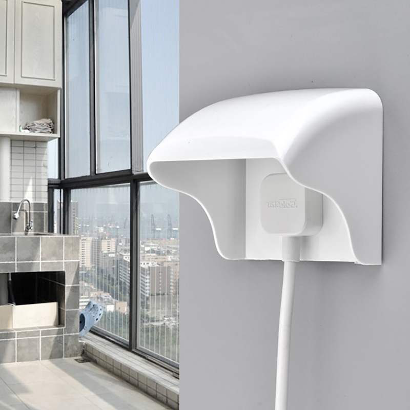 Outdoor Power Outlet - กล่องกันฝน1ชิ้น86ชนิดสวิทช์ไฟติดผนังเต้ารับป้องกันพลาสติกสีขาวฝาครอบกลางแจ้งกันน้ำพื้นผิว STOP kontak kotak