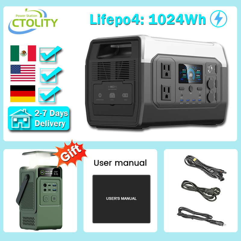 Outdoor Power Outlet - สถานีไฟฟ้าพกพาสำหรับตั้งแคมป์ CTOLITY 1600W รุ่น AP200L เครื่องกำเนิดไฟฟ้าพลังงานแสงอาทิตย์สำหรับใช้งานกลางแจ้ง