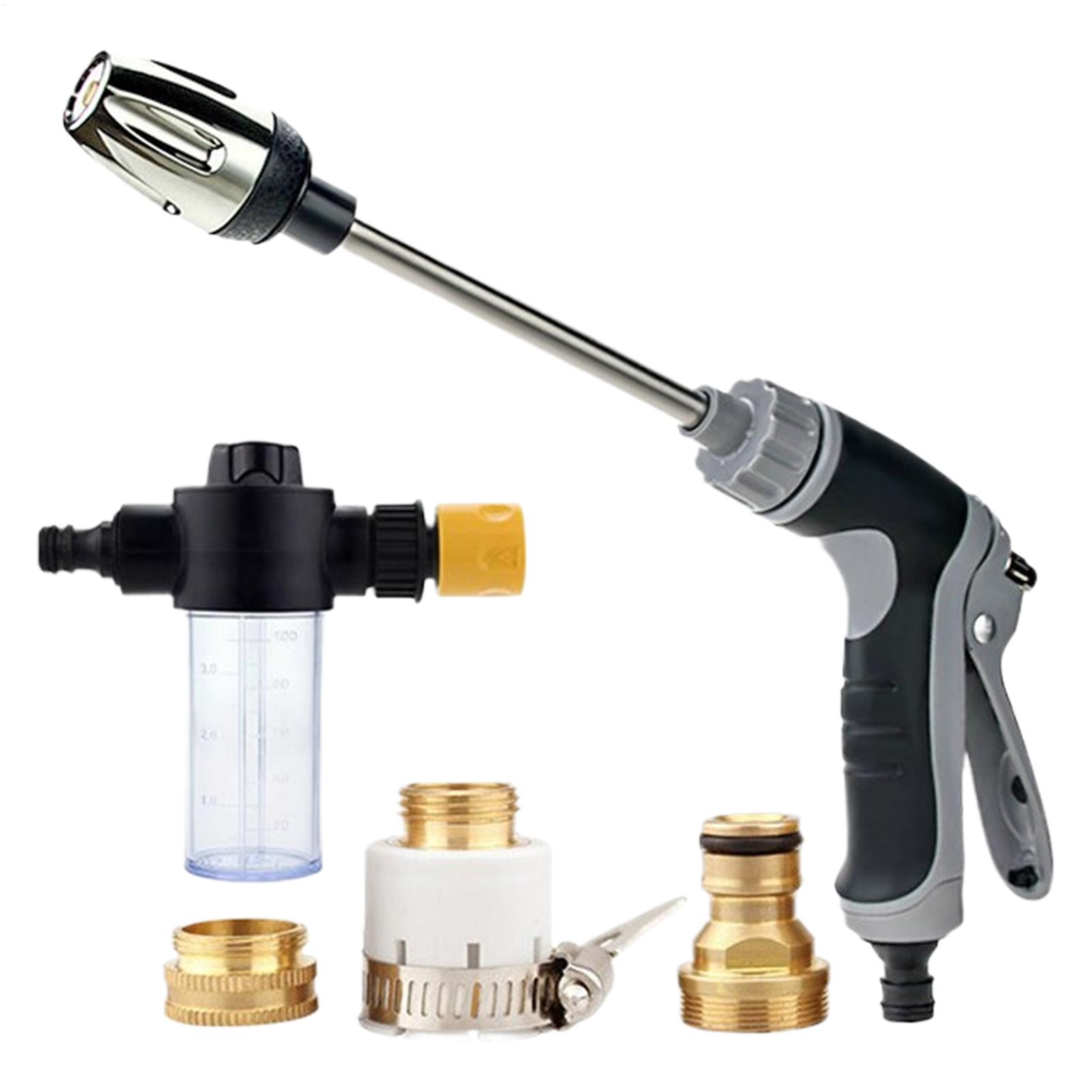Outdoor Power Washer - ปืนฉีดน้ำแรงดันสูงสำหรับสวนแบบมืออาชีพ พร้อมหัวฉีดปรับได้และที่จ่ายสบู่ สำหรับทำความสะอาดบ้าน