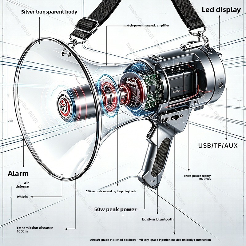 Outdoor Power Amplifier - ลำโพงพกพา Leigong King CR-87 พร้อมบลูทูธ บันทึกเสียงได้