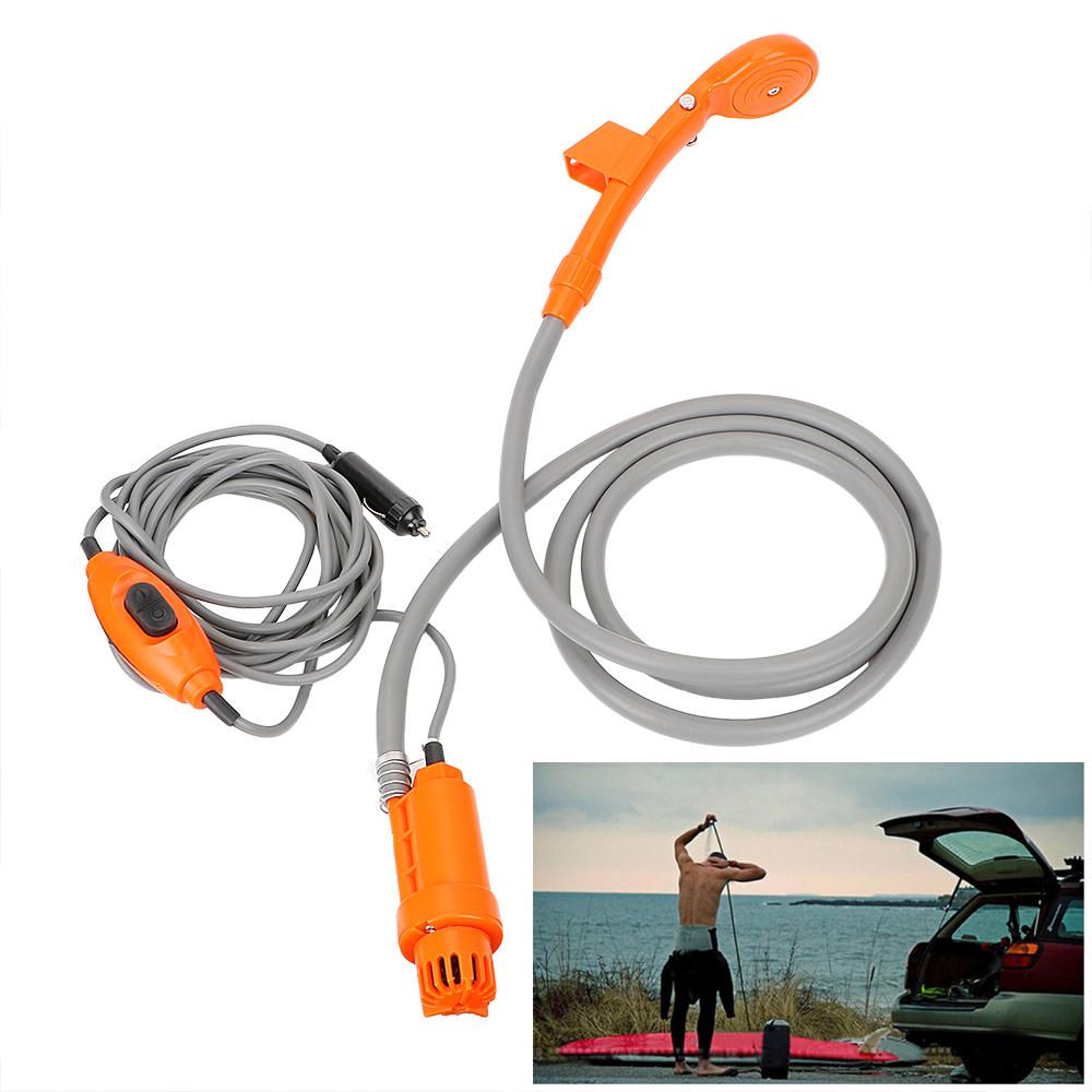 Outdoor Power Washer - 12V RV Caravan ฝักบัวท่อปั๊มซิการ์ไฟแช็ก Power Adapter