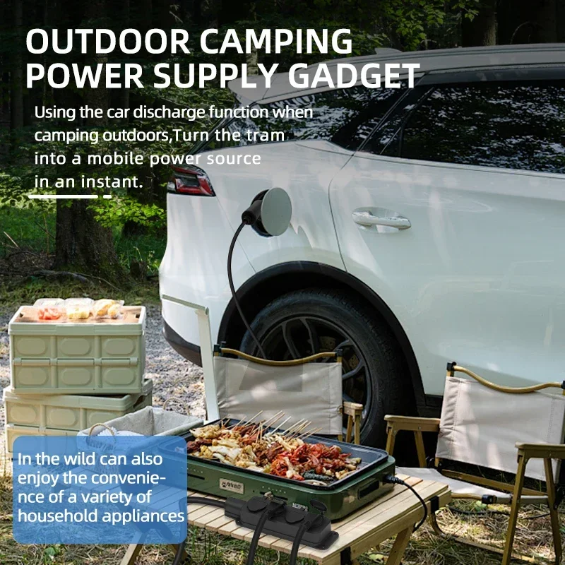 แบบพกพา 16A 4KW ไฟฟ้ารถ EV Cha - Outdoor Power Outlet บทวิจารณ์และราคา