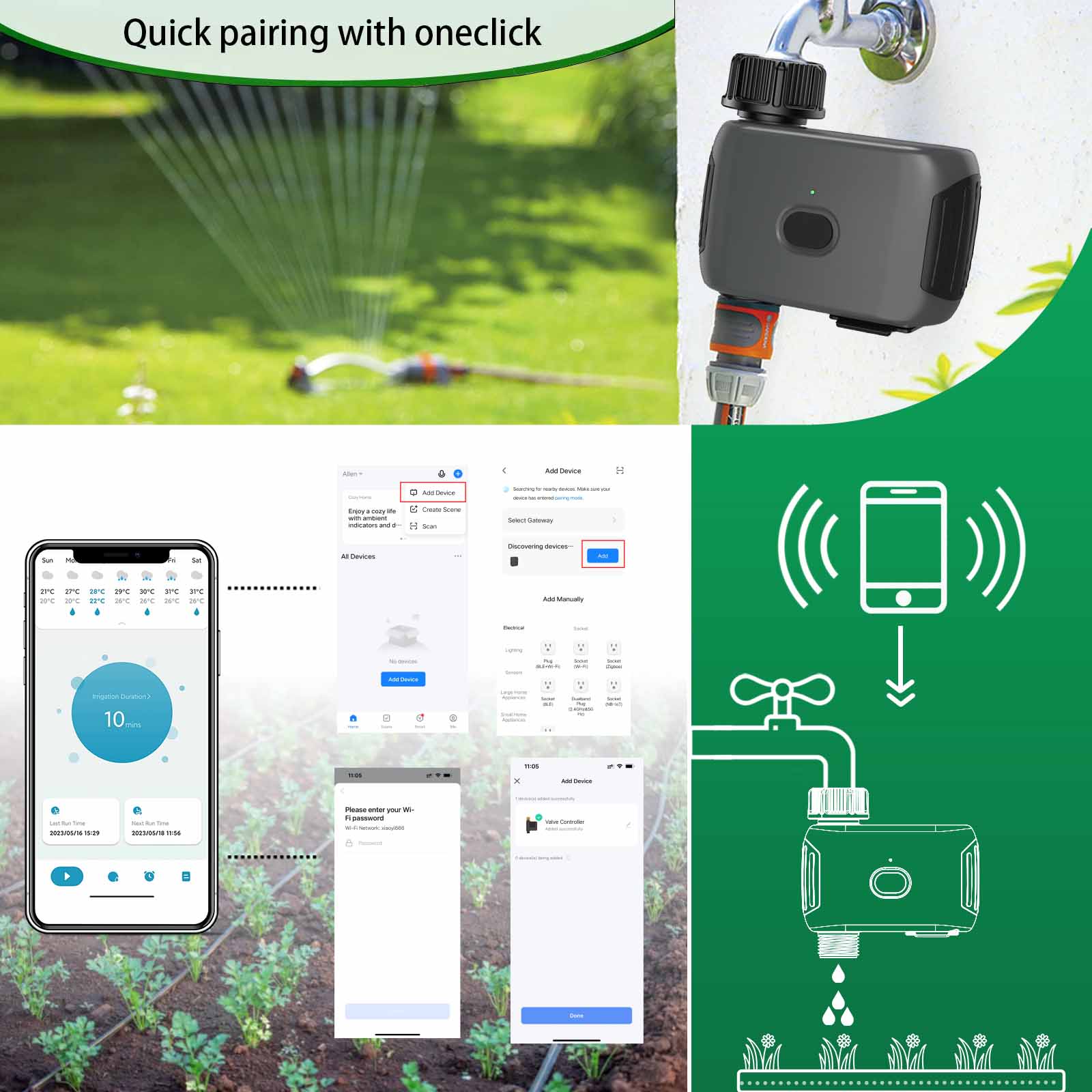 INSOMA ระบบรดน้ำต้นไม้อัตโนมัต - Outdoor Power Timer บทวิจารณ์และราคา