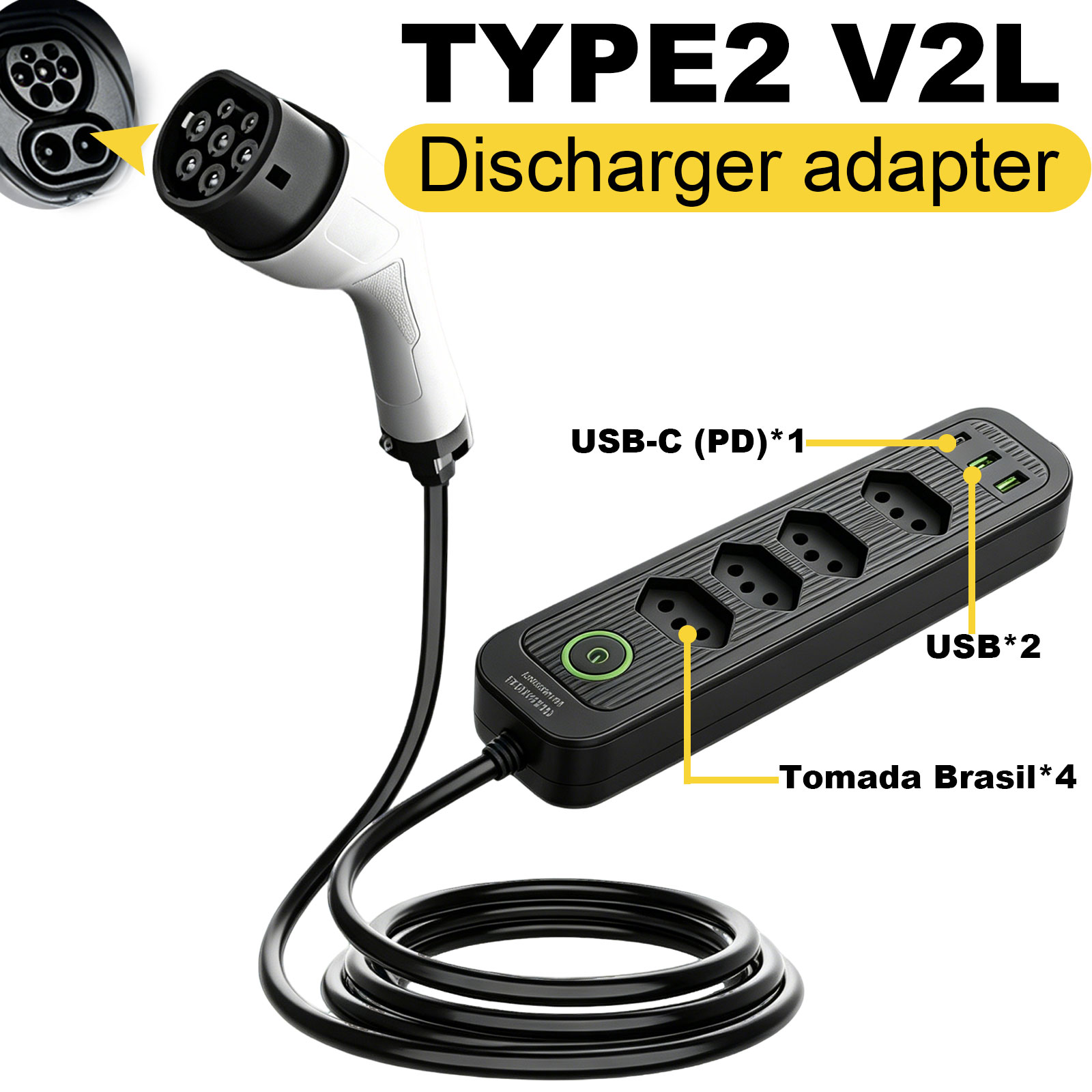 อะแดปเตอร์ปล่อยไฟ Type2 V2L 16 - Outdoor Power Outlet บทวิจารณ์และราคา