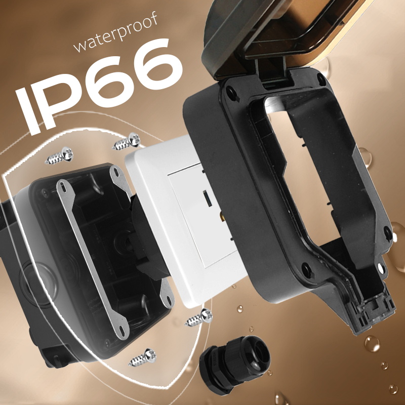 Avoir IP66 ซ็อกเก็ตกันน้ําผนัง - Outdoor Power Parts บทวิจารณ์และราคา