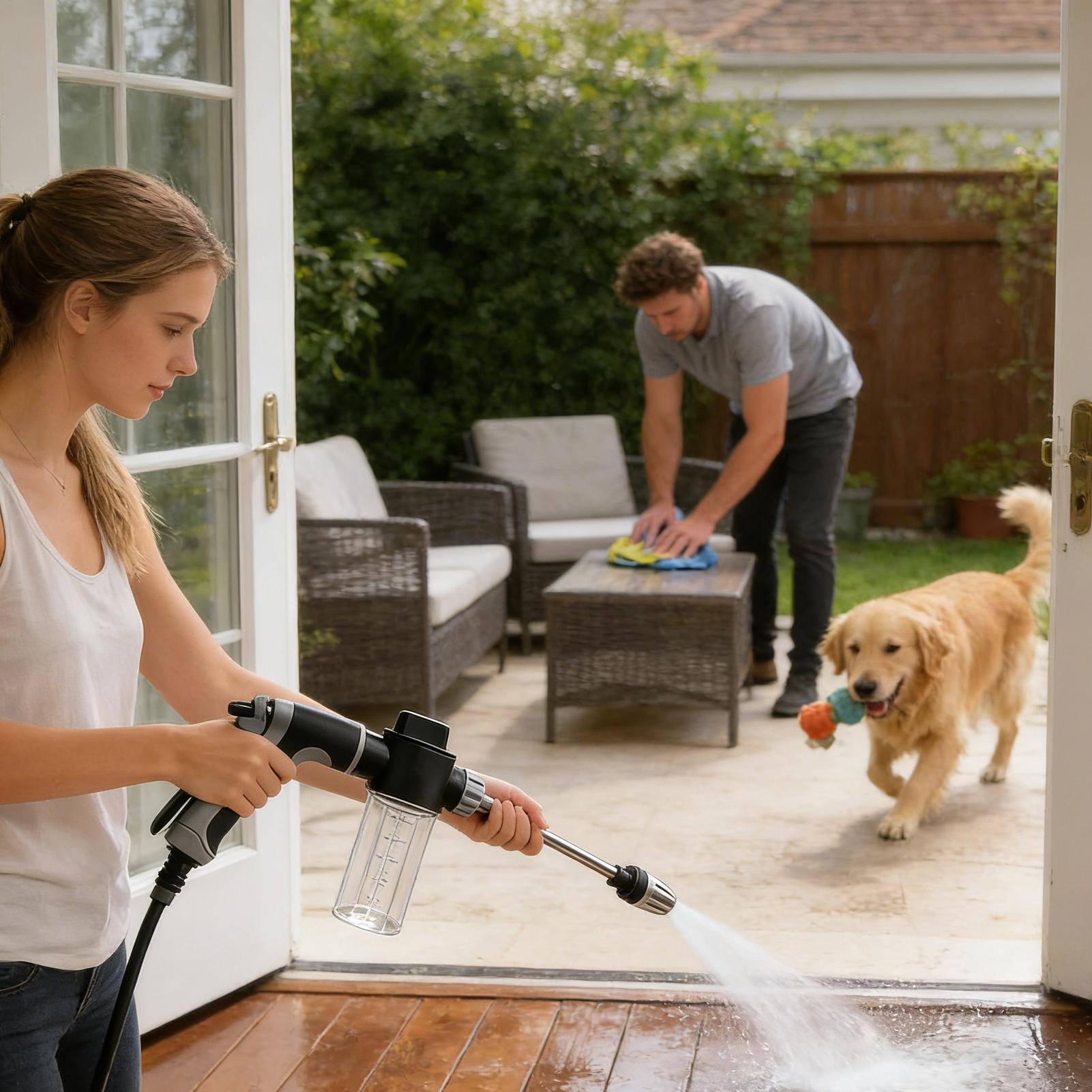 ปืนฉีดน้ำแรงดันสูงสำหรับสวนแบบ - Outdoor Power Washer บทวิจารณ์และราคา