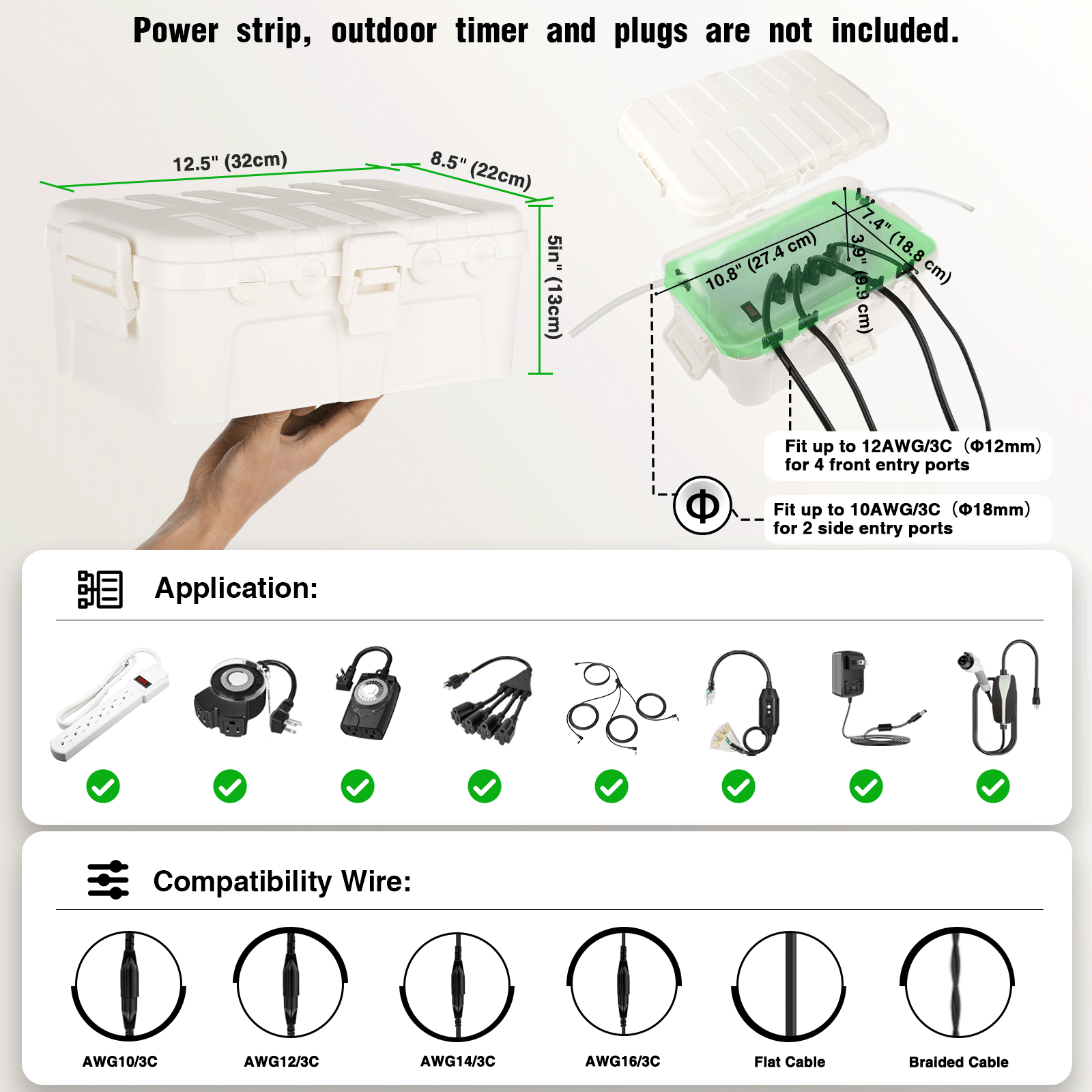 กล่องไฟฟ้ากันน้ำขนาดใหญ่สำหรับ - Outdoor Power Timer บทวิจารณ์และราคา