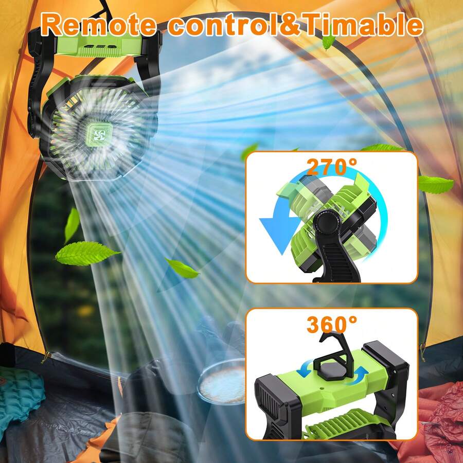 พัดลมพกพาแบตเตอรี่ขนาด 20000mA - Outdoor Power Timer บทวิจารณ์และราคา